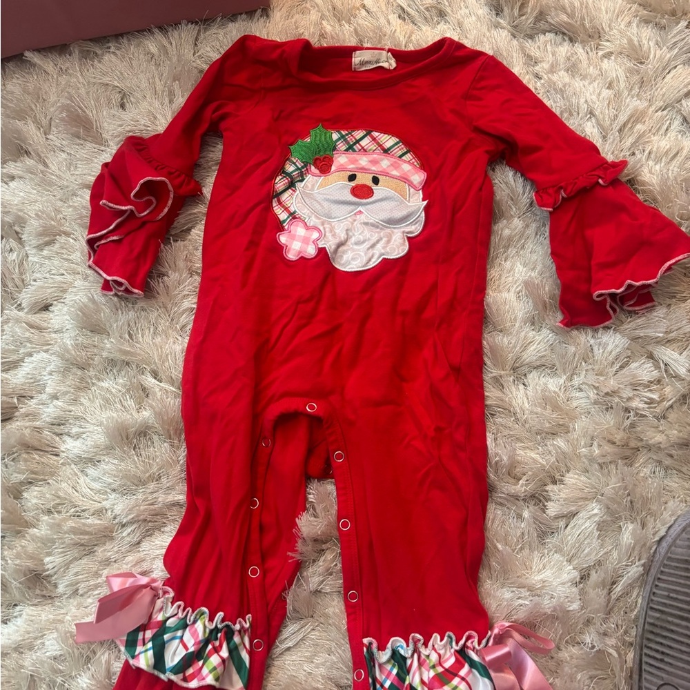 Festive Red Santa Kids One Piece